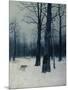 A Wolf in a Forest in Winter, 1885-Isaak Iljitsch Lewitan-Mounted Giclee Print