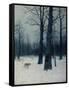 A Wolf in a Forest in Winter, 1885-Isaak Iljitsch Lewitan-Framed Stretched Canvas