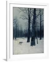 A Wolf in a Forest in Winter, 1885-Isaak Iljitsch Lewitan-Framed Giclee Print