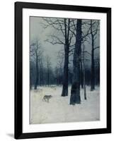 A Wolf in a Forest in Winter, 1885-Isaak Iljitsch Lewitan-Framed Giclee Print