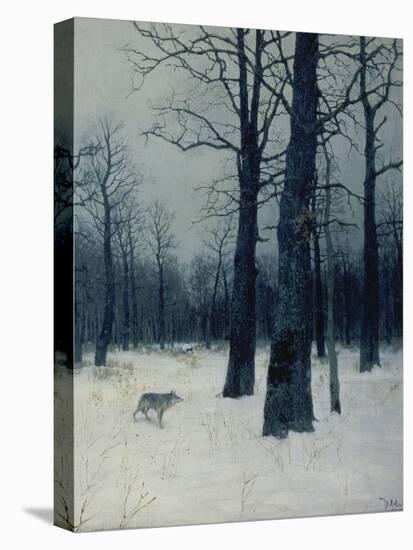 A Wolf in a Forest in Winter, 1885-Isaak Iljitsch Lewitan-Stretched Canvas