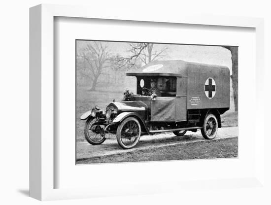 A Wolseley Ambulance Presented to the Birmingham Branch of the British Red Cross Society-null-Framed Photographic Print