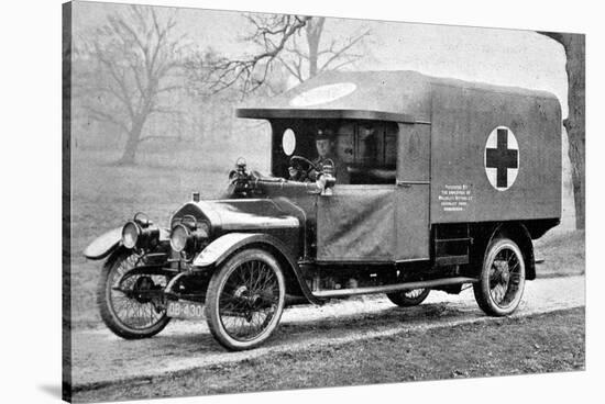A Wolseley Ambulance Presented to the Birmingham Branch of the British Red Cross Society-null-Stretched Canvas