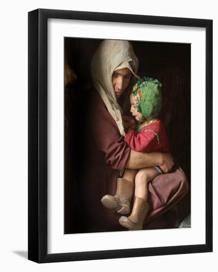 A Woman, 30, Clutches Her 3-Year-Old Daughter Sepgul-null-Framed Photographic Print
