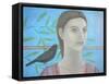 A Woman and a Blackbird are One-Ruth Addinall-Framed Stretched Canvas