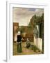 A Woman and a Maid in a Courtyard, c.1660-61-Pieter de Hooch-Framed Giclee Print