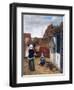 A Woman and a Maid in a Courtyard, C1660-1661-Pieter de Hooch-Framed Premium Giclee Print