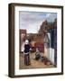 A Woman and a Maid in a Courtyard, C1660-1661-Pieter de Hooch-Framed Giclee Print