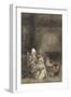 A Woman and Child by a Hearth, 1842-William Evans-Framed Giclee Print