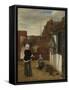 A Woman and Her Maid in a Courtyard, Ca 1661-Pieter de Hooch-Framed Stretched Canvas