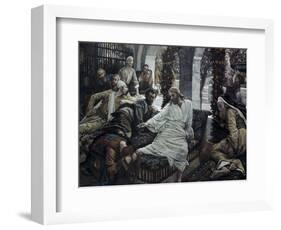 A Woman Anoints the Feet of Jesus-James Tissot-Framed Giclee Print