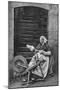 A Woman at a Spinning Wheel, Dinan, Brittany, France, C1922-null-Mounted Giclee Print
