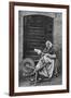 A Woman at a Spinning Wheel, Dinan, Brittany, France, C1922-null-Framed Giclee Print