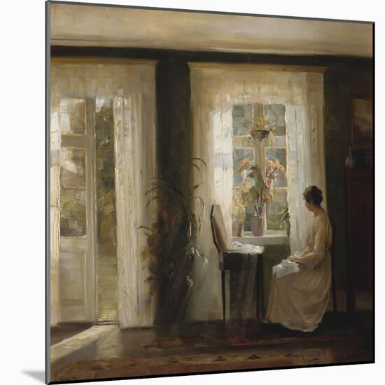 A Woman at a Sunny Window-Carl Holsoe-Mounted Giclee Print