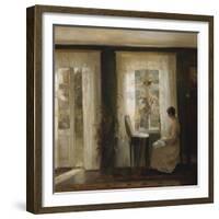 A Woman at a Sunny Window-Carl Holsoe-Framed Giclee Print