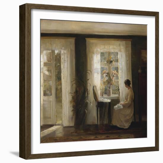 A Woman at a Sunny Window-Carl Holsoe-Framed Giclee Print