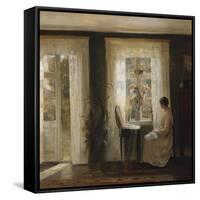 A Woman at a Sunny Window-Carl Holsoe-Framed Stretched Canvas