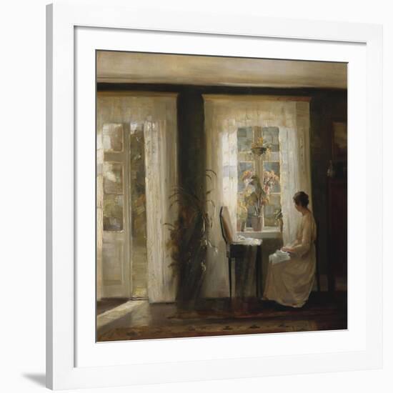 A Woman at a Sunny Window-Carl Holsoe-Framed Giclee Print