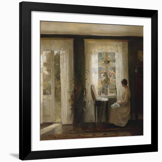 A Woman at a Sunny Window-Carl Holsoe-Framed Giclee Print