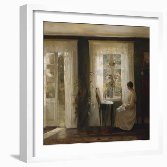 A Woman at a Sunny Window-Carl Holsoe-Framed Giclee Print