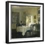 A Woman at a Table in a Dining Room-Carl Holsoe-Framed Giclee Print