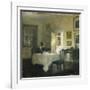 A Woman at a Table in a Dining Room-Carl Holsoe-Framed Giclee Print