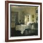 A Woman at a Table in a Dining Room-Carl Holsoe-Framed Giclee Print