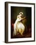 A Woman at Needlepoint by Angelica Kauffmann-Geoffrey Clements-Framed Giclee Print