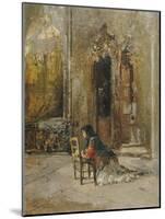 A Woman at Prayer in a Church-Mose Bianchi-Mounted Giclee Print