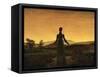 A Woman at Sunset or Sunrise-Caspar David Friedrich-Framed Stretched Canvas