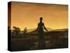 A Woman at Sunset or Sunrise-Caspar David Friedrich-Stretched Canvas