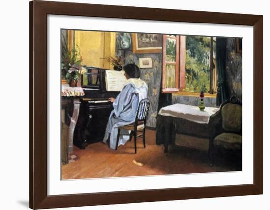 A Woman at the Piano-Félix Vallotton-Framed Giclee Print