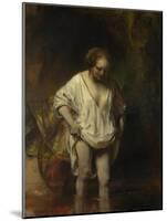 A Woman Bathing in a Stream (Hendrickje Stoffel), 1654-Rembrandt van Rijn-Mounted Giclee Print