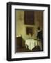 A Woman by a Dining Table-Carl Holsoe-Framed Giclee Print