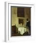 A Woman by a Dining Table-Carl Holsoe-Framed Giclee Print