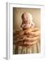 A Woman Carefully Holds a Double Scoop Ice Cream Cone with Both Hands-Cynthia Classen-Framed Photographic Print