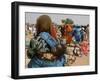 A Woman Carries Her Son-null-Framed Photographic Print