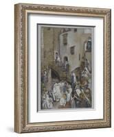 A Woman Cries Out in the Crowd, Illustration from 'The Life of Our Lord Jesus Christ', 1886-94-James Tissot-Framed Giclee Print