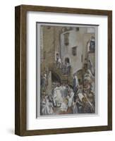 A Woman Cries Out in the Crowd, Illustration from 'The Life of Our Lord Jesus Christ', 1886-94-James Tissot-Framed Giclee Print