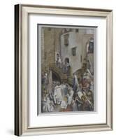 A Woman Cries Out in the Crowd, Illustration from 'The Life of Our Lord Jesus Christ', 1886-94-James Tissot-Framed Giclee Print