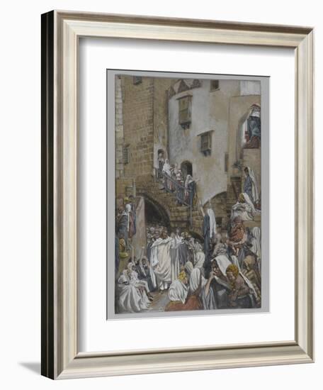 A Woman Cries Out in the Crowd, Illustration from 'The Life of Our Lord Jesus Christ', 1886-94-James Tissot-Framed Giclee Print