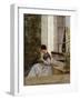 A Woman Crocheting-Giuseppe De Nittis-Framed Giclee Print