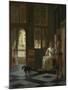 A Woman Directing a Young Man with a Letter, 1670-Pieter de Hooch-Mounted Giclee Print