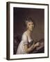 A Woman Drawing a Self-Portrait-Jean-Baptiste-Jacques Augustin-Framed Giclee Print