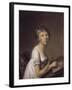 A Woman Drawing a Self-Portrait-Jean-Baptiste-Jacques Augustin-Framed Giclee Print