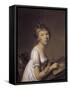 A Woman Drawing a Self-Portrait-Jean-Baptiste-Jacques Augustin-Framed Stretched Canvas