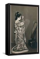 A Woman Dressed in a Kimono-null-Framed Stretched Canvas