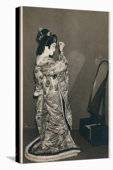 A Woman Dressed in a Kimono-null-Stretched Canvas