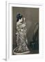 A Woman Dressed in a Kimono-null-Framed Premium Photographic Print