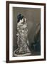 A Woman Dressed in a Kimono-null-Framed Premium Photographic Print